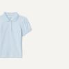imageAmazon Essentials Girls and Toddlers Uniform Pique Polo ShirtLight Blue