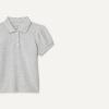 imageAmazon Essentials Girls and Toddlers Uniform Pique Polo ShirtLight Grey Heather
