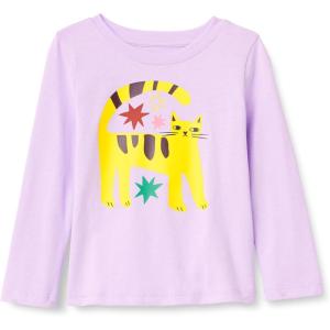 imageAmazon Essentials Girls and Toddlers LongSleeve TShirtsLilac Cat