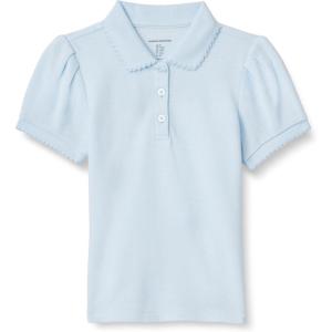 imageAmazon Essentials Girls and Toddlers Uniform Pique Polo ShirtLight Blue