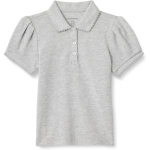 imageAmazon Essentials Girls and Toddlers Uniform Pique Polo ShirtLight Grey Heather
