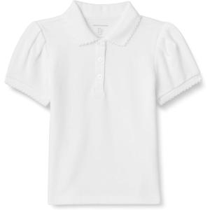 imageAmazon Essentials Girls and Toddlers Uniform Pique Polo ShirtWhite