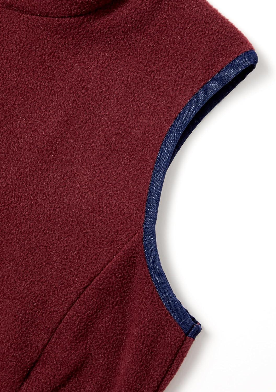 imageAmazon Essentials Womens ClassicFit Sleeveless Polar Soft Fleece Vest Available in Plus SizeBurgundyNavy