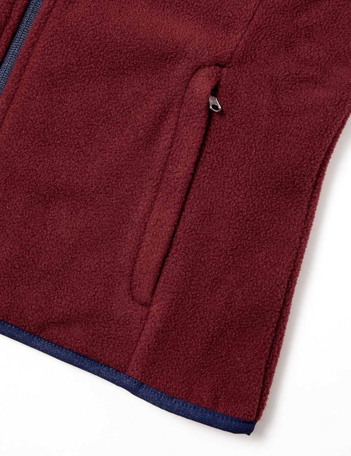 imageAmazon Essentials Womens ClassicFit Sleeveless Polar Soft Fleece Vest Available in Plus SizeBurgundyNavy