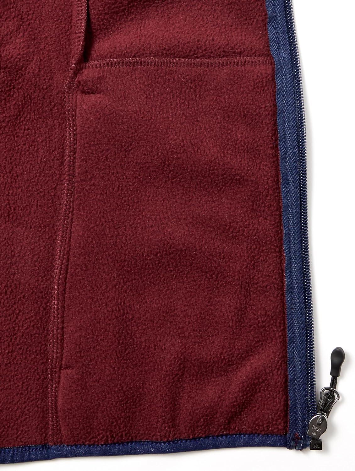 imageAmazon Essentials Womens ClassicFit Sleeveless Polar Soft Fleece Vest Available in Plus SizeBurgundyNavy