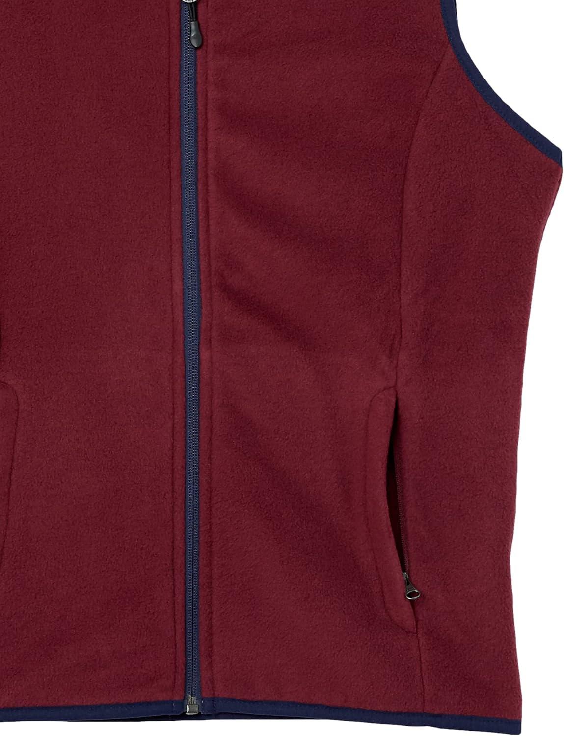 imageAmazon Essentials Womens ClassicFit Sleeveless Polar Soft Fleece Vest Available in Plus SizeBurgundyNavy