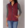 imageAmazon Essentials Womens ClassicFit Sleeveless Polar Soft Fleece Vest Available in Plus SizeBurgundyNavy
