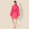 imageAmazon Essentials Womens RelaxedFit Satin Sleep RobeHot Pink