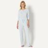 imageAmazon Essentials x Sofia Grainge Womens Long Sleeve Henley Pajama SetLight Blue Geese