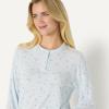 imageAmazon Essentials x Sofia Grainge Womens Long Sleeve Henley Pajama SetLight Blue Geese