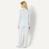 imageAmazon Essentials x Sofia Grainge Womens Long Sleeve Henley Pajama SetLight Blue Geese