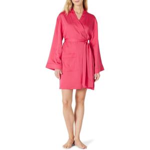 imageAmazon Essentials Womens RelaxedFit Satin Sleep RobeHot Pink