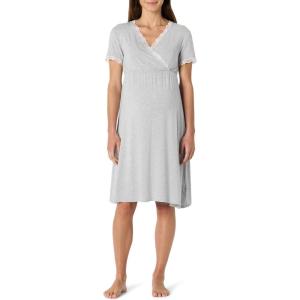 imageAmazon Essentials Womens Soft Modal Nursing Maternity Sleepwear NightgownMedium Grey Heather
