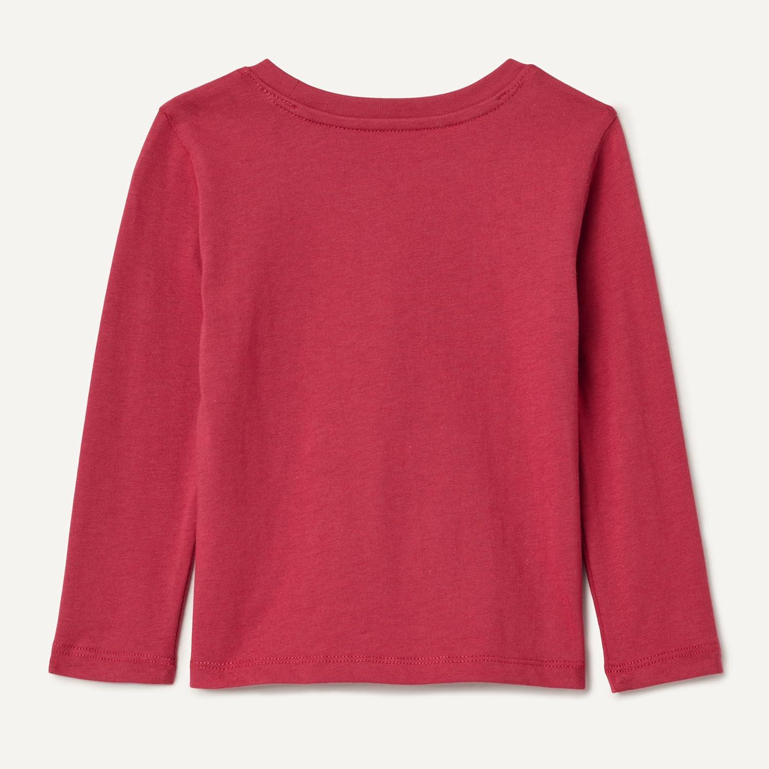 imageAmazon Essentials Boys LongSleeve TShirtsDark Red Dog