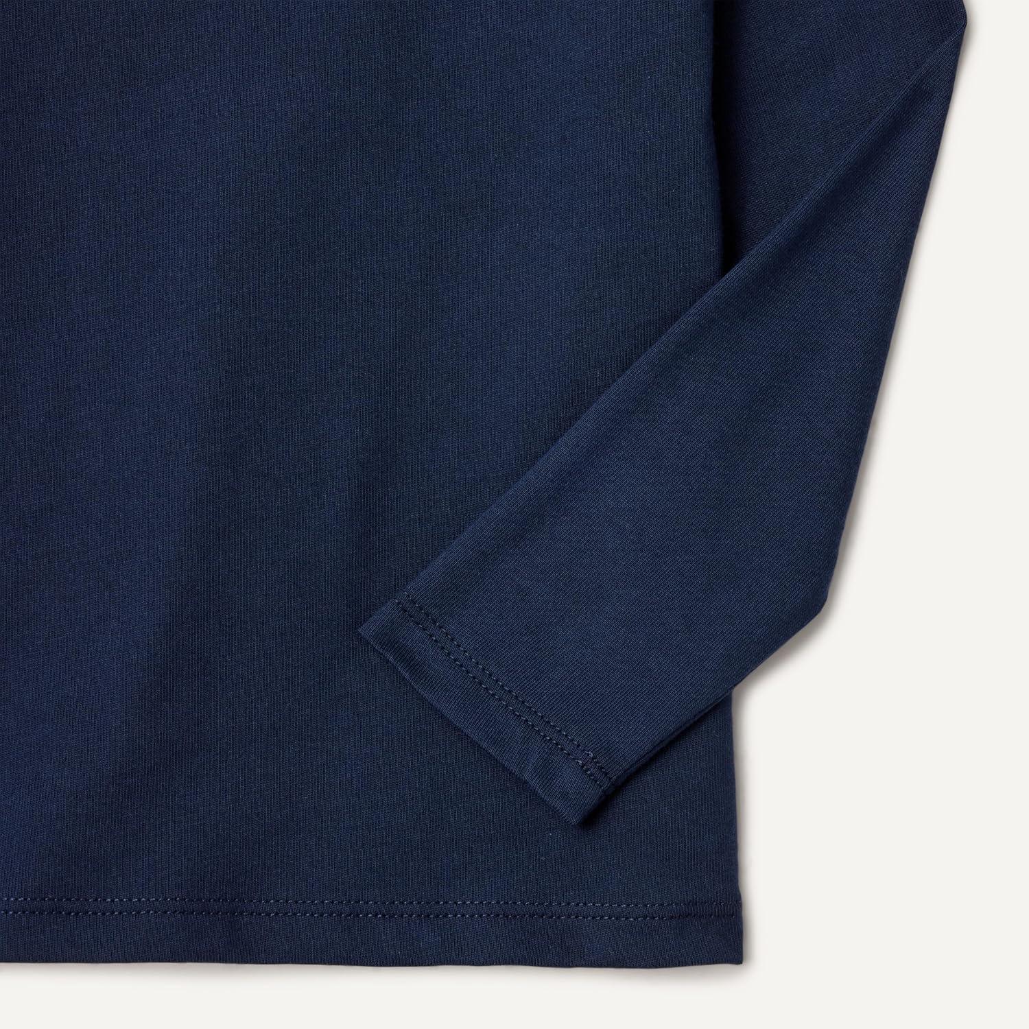 imageAmazon Essentials Boys LongSleeve TShirtsNavy