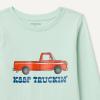 imageAmazon Essentials Boys LongSleeve TShirtsPale Mint Green Truck