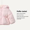 imageAmazon Essentials x Sofia Grainge Girls Water Resistant Hooded Puffer JacketPale Pink