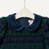 imageAmazon Essentials x Sofia Grainge Toddlers and Baby Girls Long Sleeve Flannel DressDark Emerald Green Deep Blue Plaid