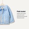 imageAmazon Essentials x Sofia Grainge Toddlers and Baby Girls Midweight Field Jacket with RuffleLight Blue