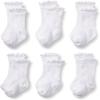 imageAmazon Essentials x Sofia Grainge Toddlers and Baby Girls Scallop Top Socks 6 PairsWhite