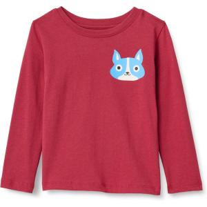 imageAmazon Essentials Boys LongSleeve TShirtsDark Red Dog
