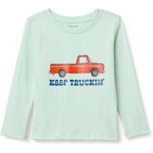 imageAmazon Essentials Boys LongSleeve TShirtsPale Mint Green Truck