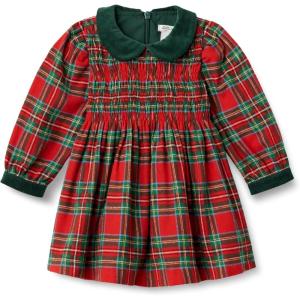 imageAmazon Essentials x Sofia Grainge Toddlers and Baby Girls Long Sleeve Flannel DressCherry Red Festive Plaid