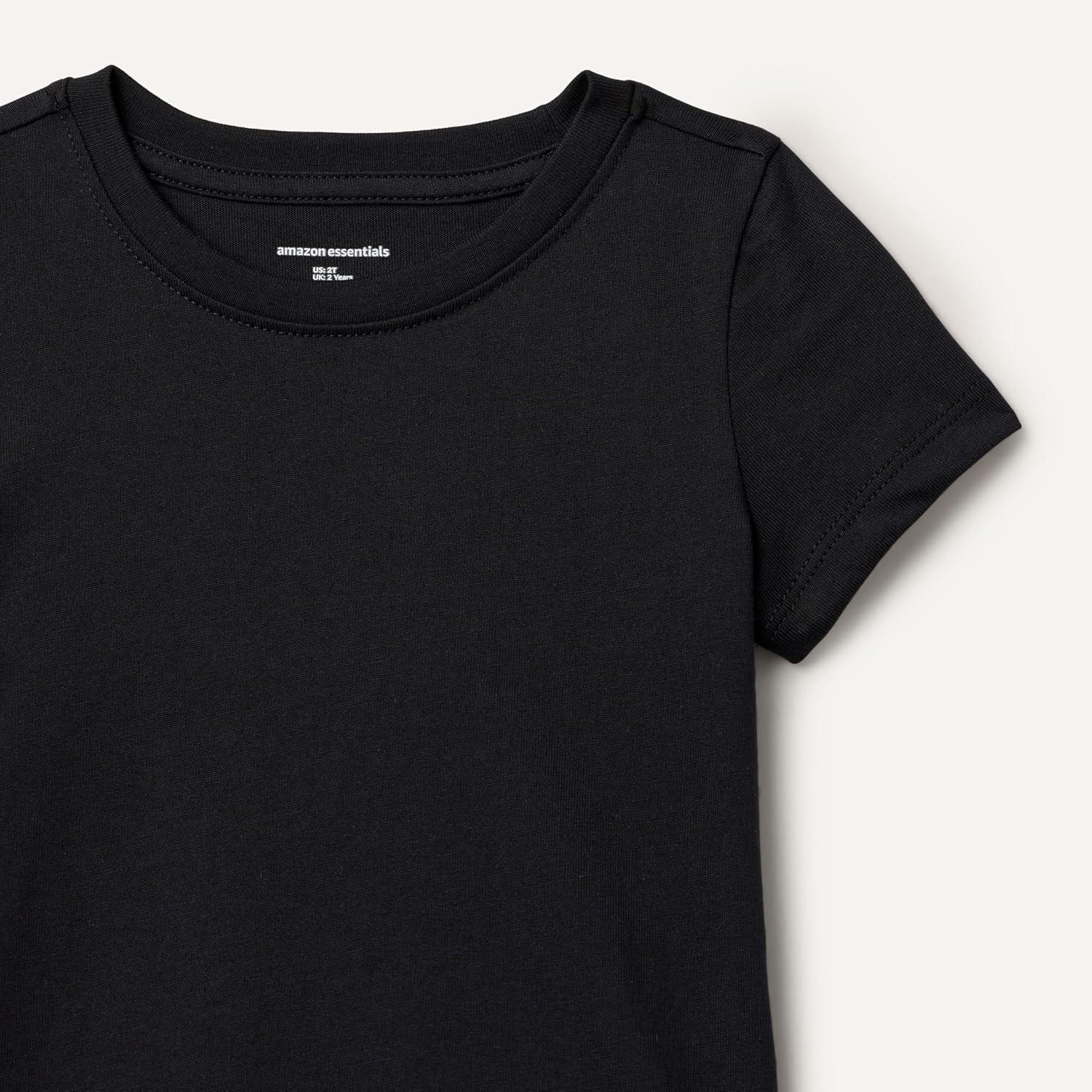 imageAmazon Essentials Girls and Toddlers ShortSleeve TShirtsBlack