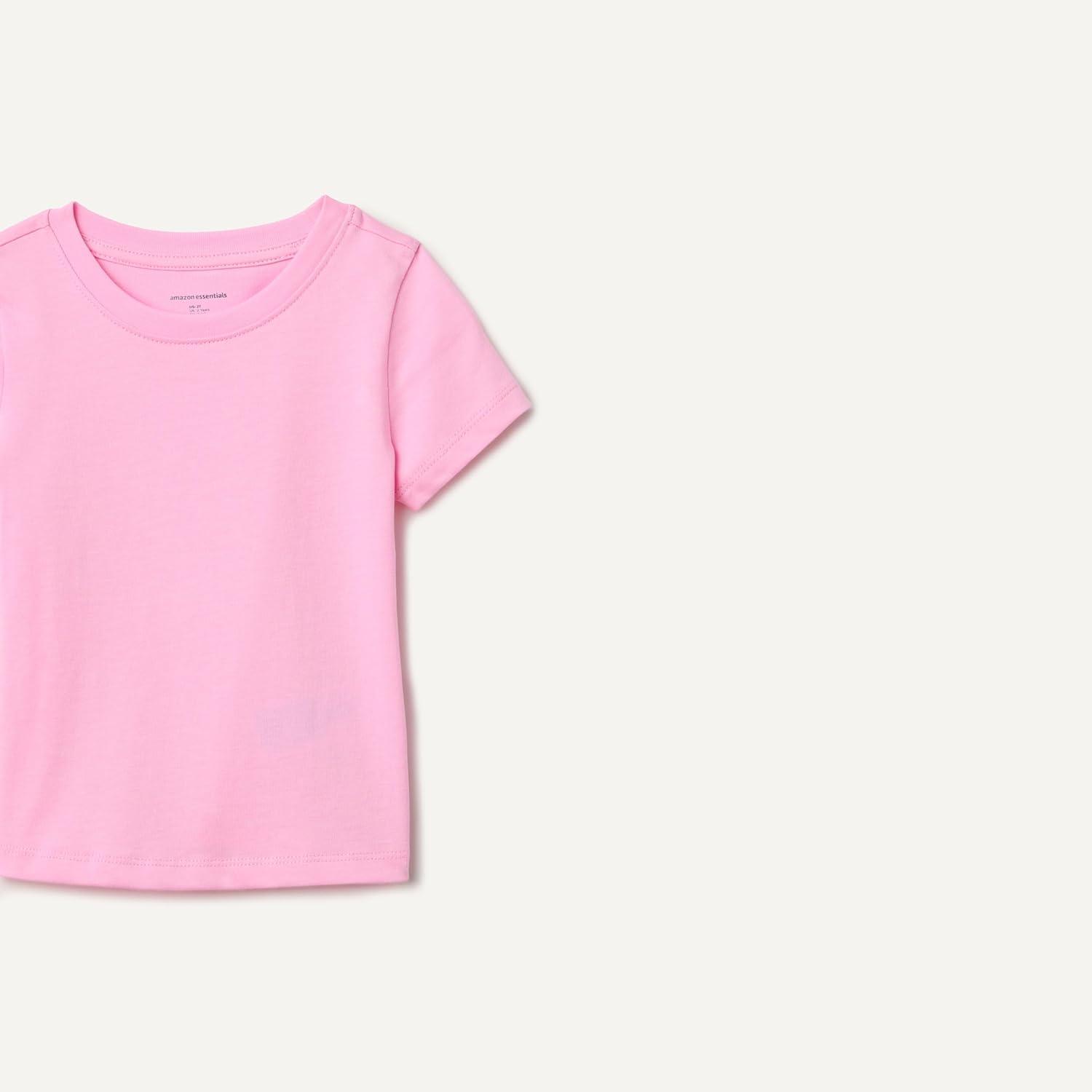 imageAmazon Essentials Girls and Toddlers ShortSleeve TShirtsPink