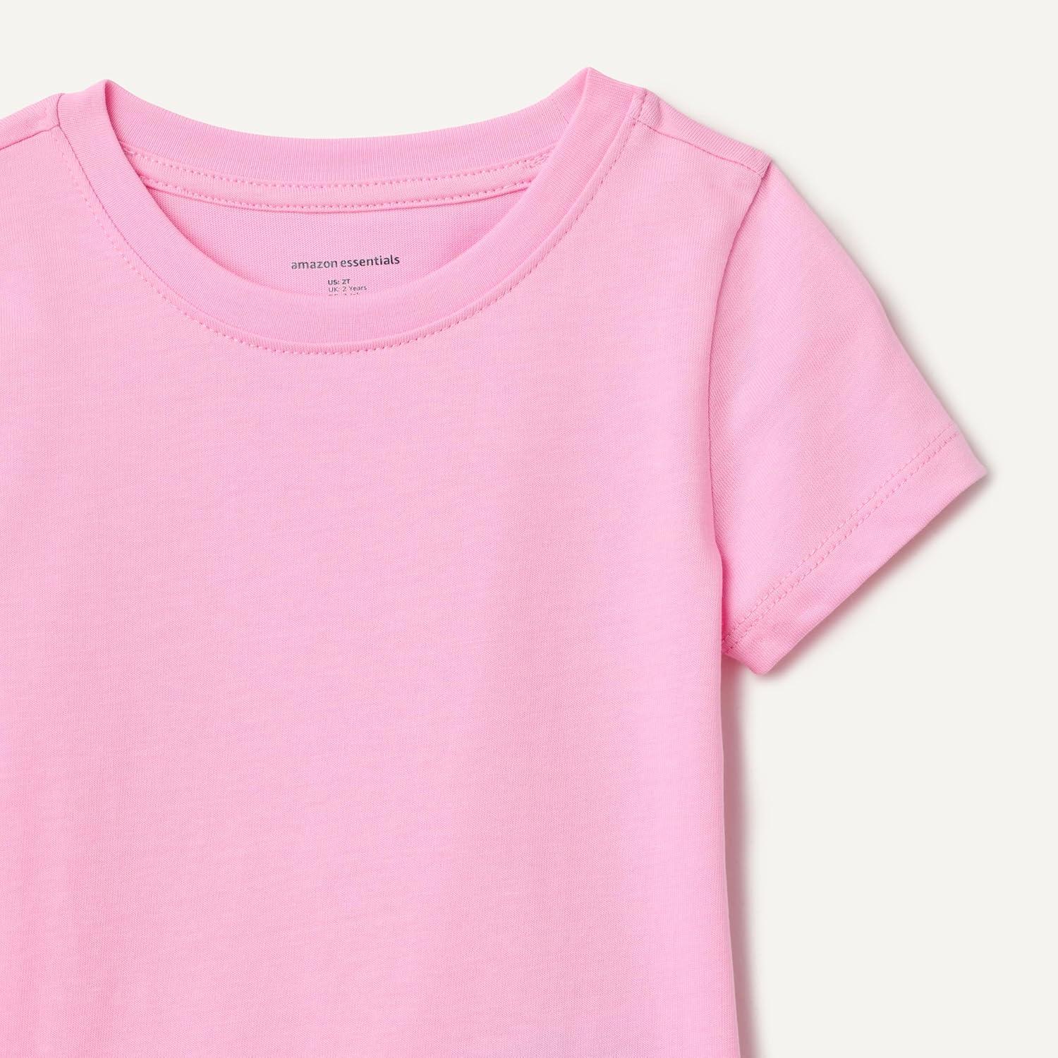 imageAmazon Essentials Girls and Toddlers ShortSleeve TShirtsPink