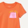 imageAmazon Essentials Girls and Toddlers ShortSleeve TShirtsBright Orange Jelly