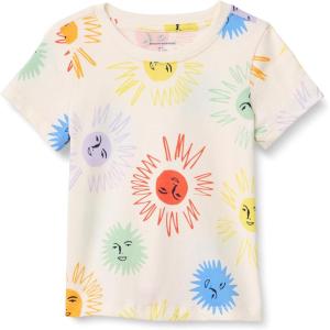 imageAmazon Essentials Girls and Toddlers ShortSleeve TShirtsIvory Suns
