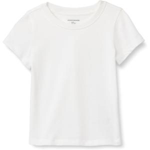 imageAmazon Essentials Girls and Toddlers ShortSleeve TShirtsWhite