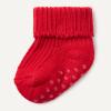 imageAmazon Essentials x Sofia Grainge Unisex Toddlers and Babies Knitted Turn Cuff Socks 6 PairsDark GreenIvoryRed