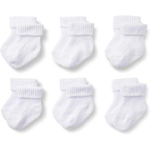 imageAmazon Essentials x Sofia Grainge Unisex Toddlers and Babies Knitted Turn Cuff Socks 6 PairsWhite