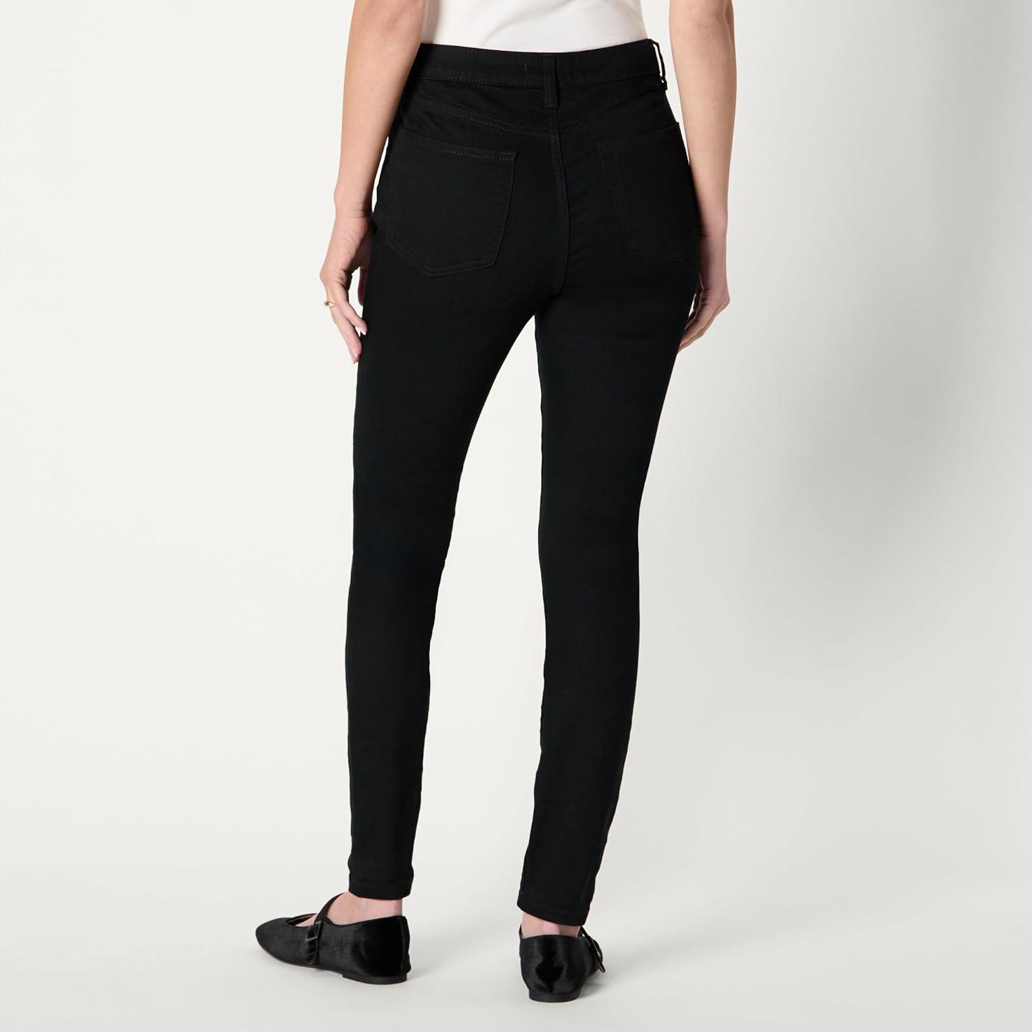 imageAmazon Essentials Womens High Stretch HighRise Skinny JeansBlack