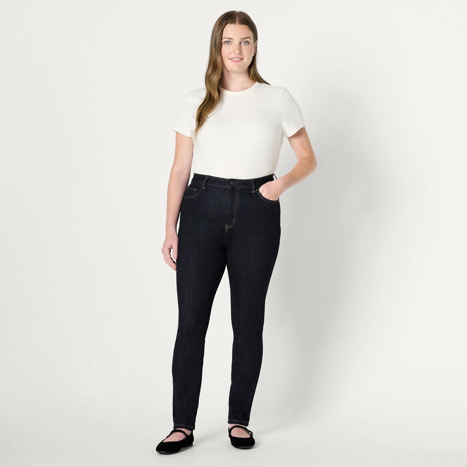 imageAmazon Essentials Womens High Stretch HighRise Skinny JeansRinse