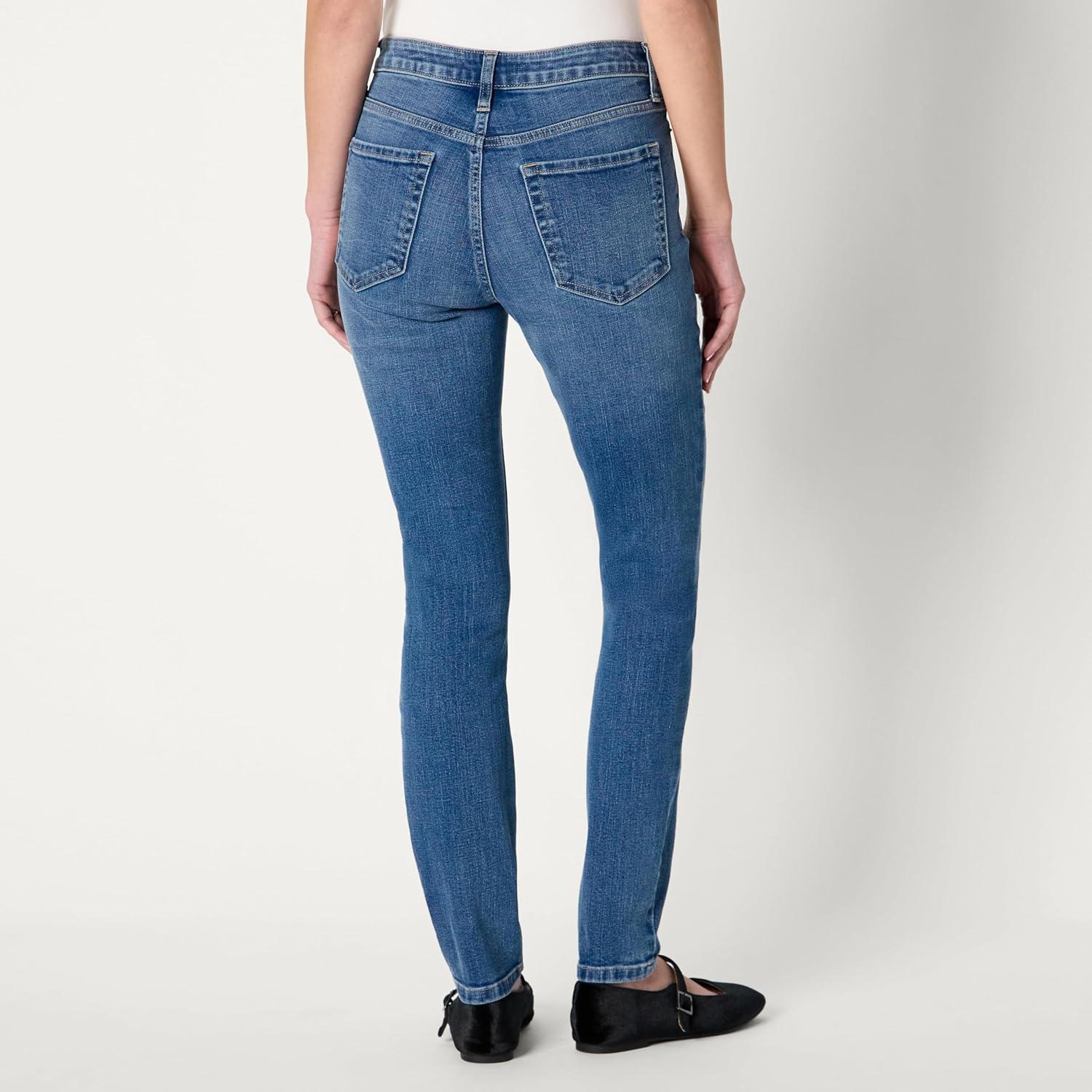 imageAmazon Essentials Womens High Stretch MidRise Skinny JeansMedium Blue