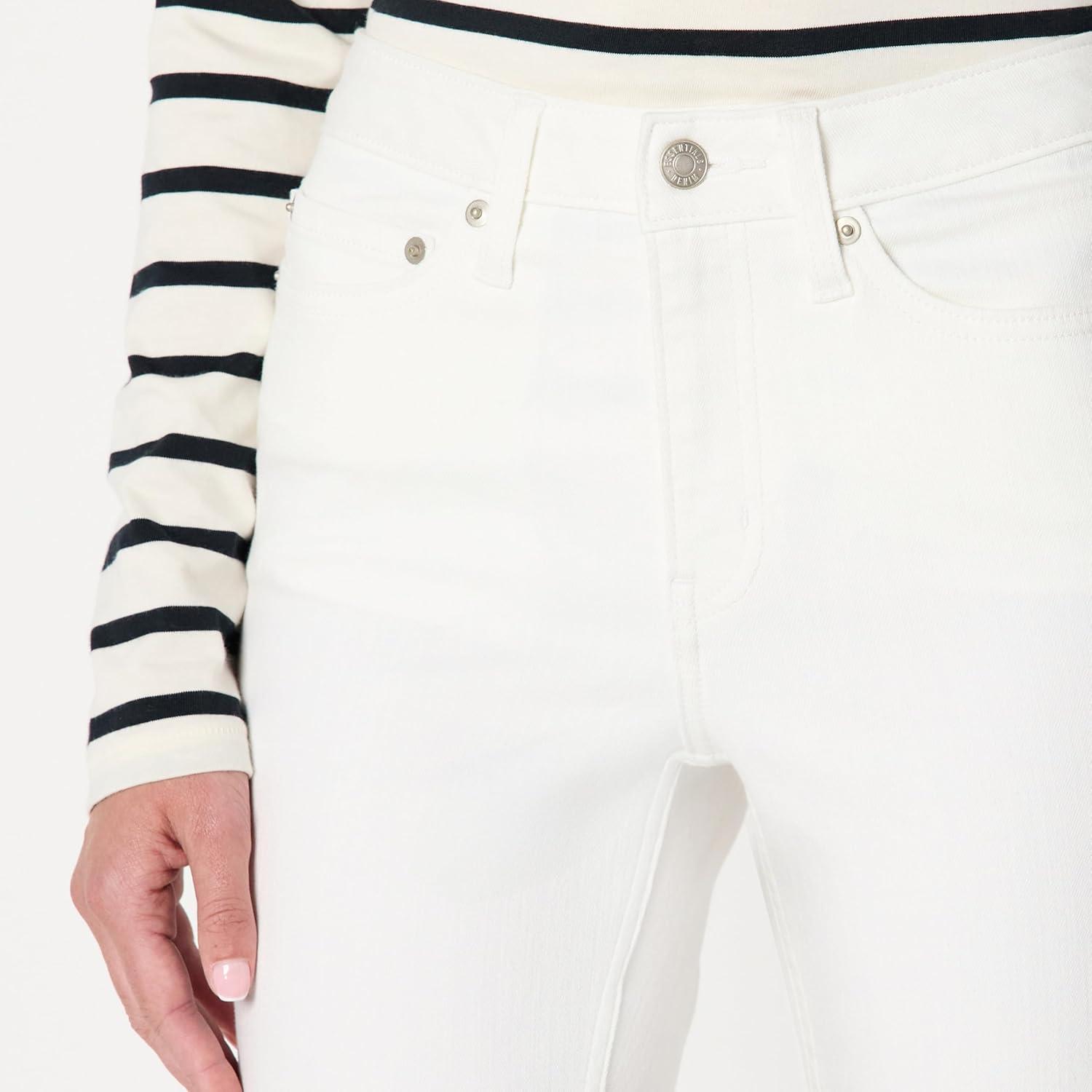 imageAmazon Essentials Womens High Stretch MidRise Skinny JeansWhite