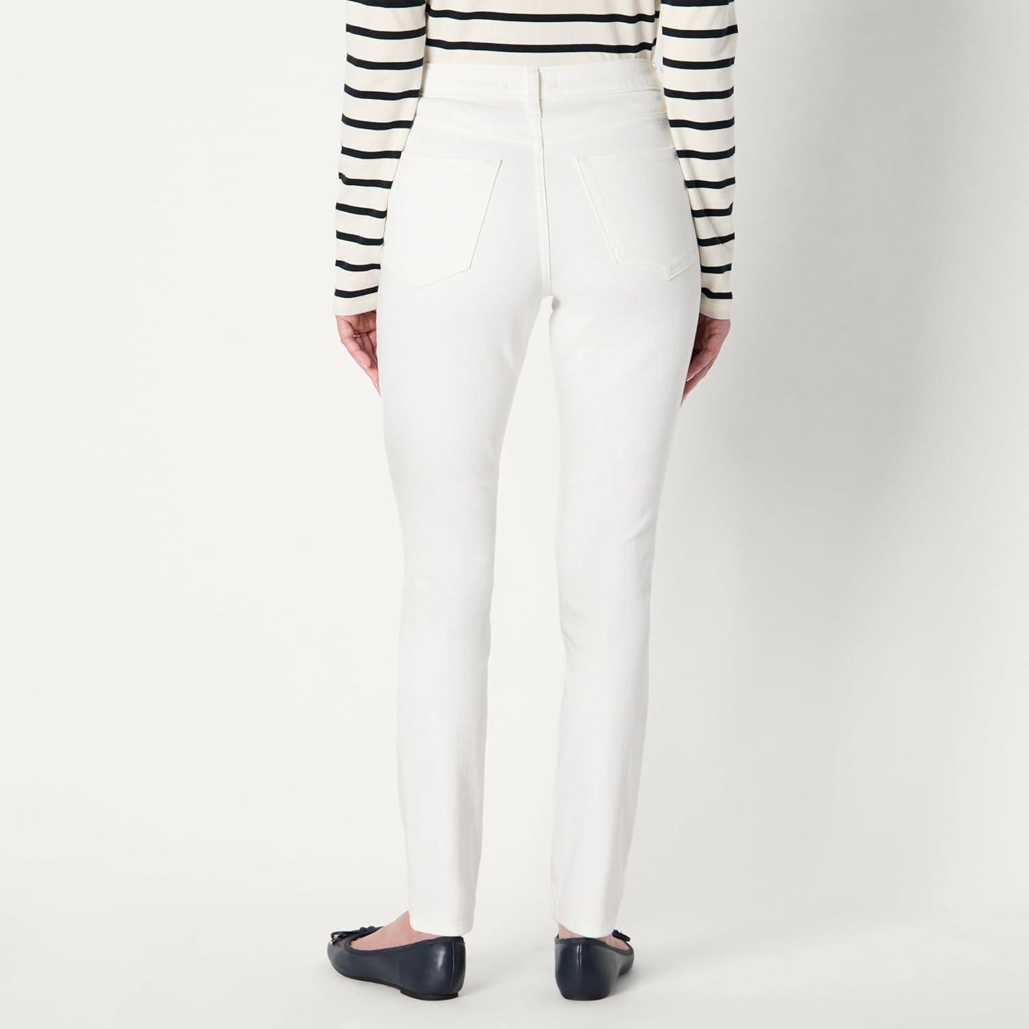 imageAmazon Essentials Womens High Stretch MidRise Skinny JeansWhite