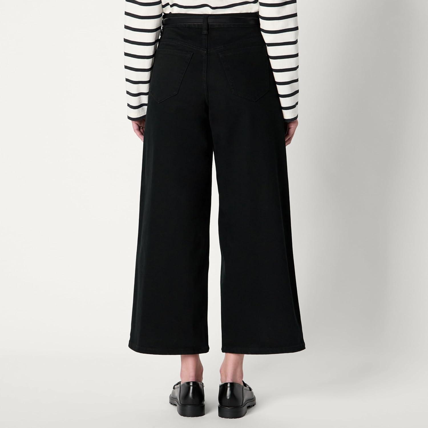 imageAmazon Essentials Womens Low Stretch HighRise Wide Leg JeanBlack