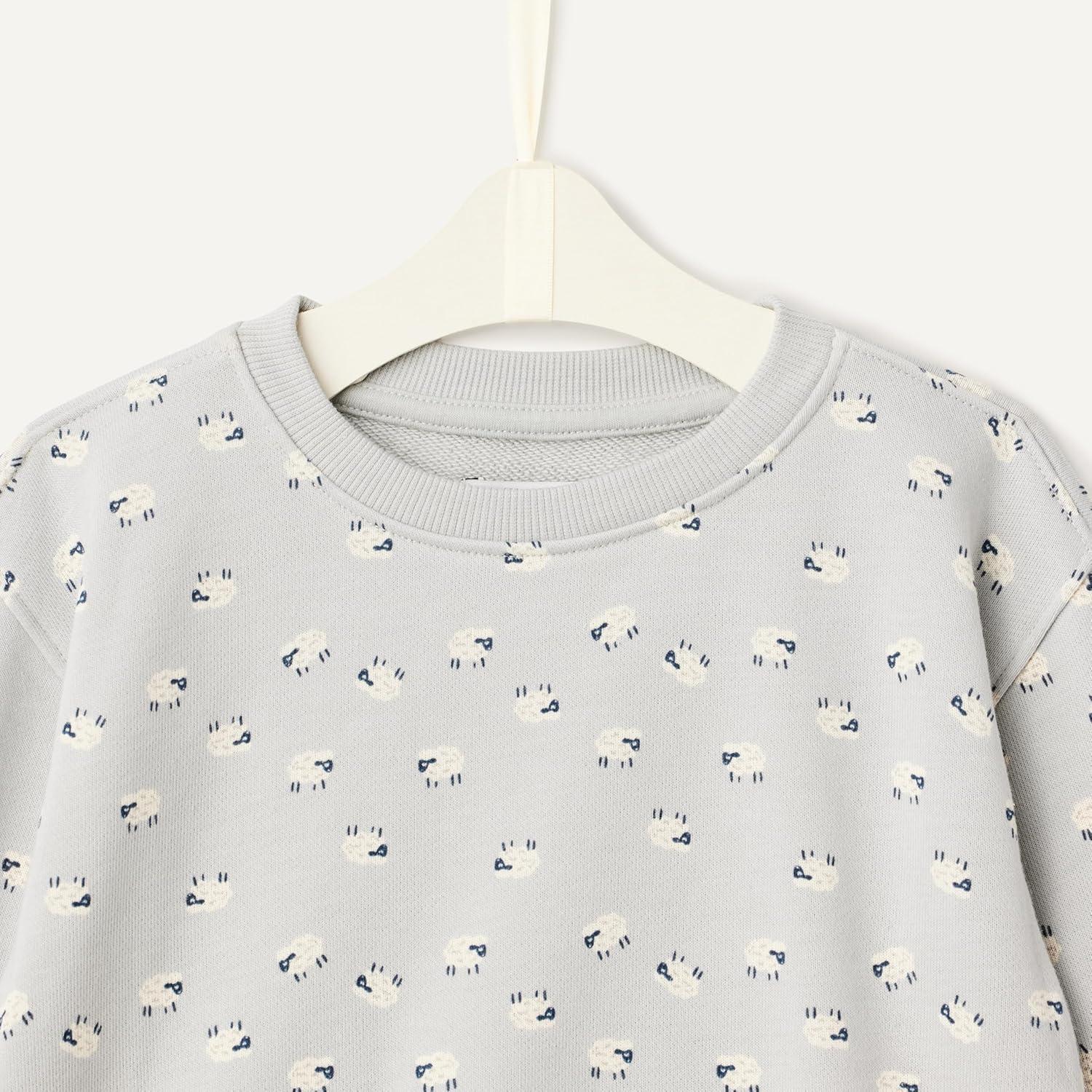 imageAmazon Essentials x Sofia Grainge Unisex Toddlers and Babies Sweatshirt ampamp Sweatpant SetDove Grey Sheep