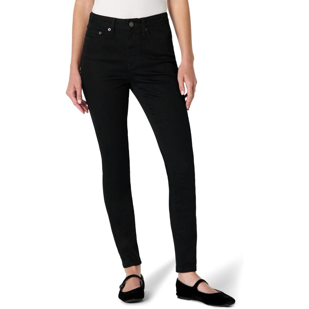 imageAmazon Essentials Womens High Stretch HighRise Skinny JeansBlack