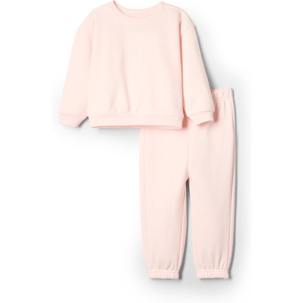 imageAmazon Essentials x Sofia Grainge Unisex Toddlers and Babies Sweatshirt ampamp Sweatpant SetPale Pink
