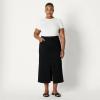 imageAmazon Essentials Womens Low Stretch RegularFit HighRise Long Jean SkirtBlack