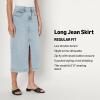imageAmazon Essentials Womens Low Stretch RegularFit HighRise Long Jean SkirtIced Light Wash