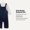 imageAmazon Essentials x Sofia Grainge Unisex Babies Velour Overall and Long Sleeve Bodysuit Set Pack of 2NavySheep