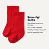 imageAmazon Essentials x Sofia Grainge Unisex Toddlers and Babies Cable Knit KneeHigh Socks 6 PairsDark GreenIvoryRed