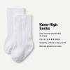 imageAmazon Essentials x Sofia Grainge Unisex Toddlers and Babies Cable Knit KneeHigh Socks 6 PairsWhite