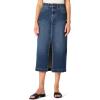 imageAmazon Essentials Womens Low Stretch RegularFit HighRise Long Jean SkirtStone Dark Wash